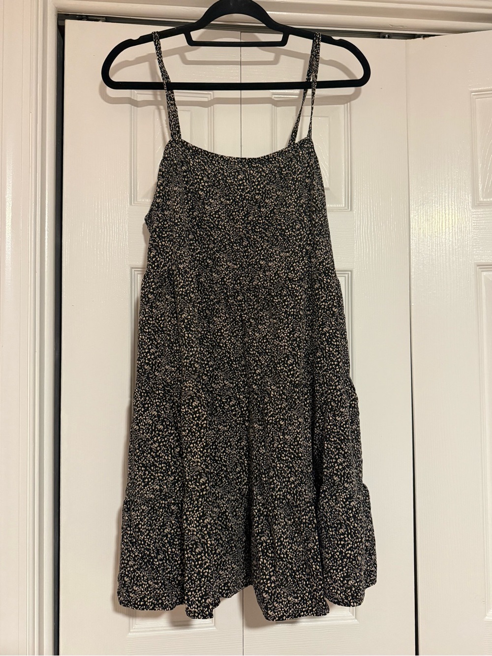 Old Navy Black & White Printed Spaghetti Strap dress